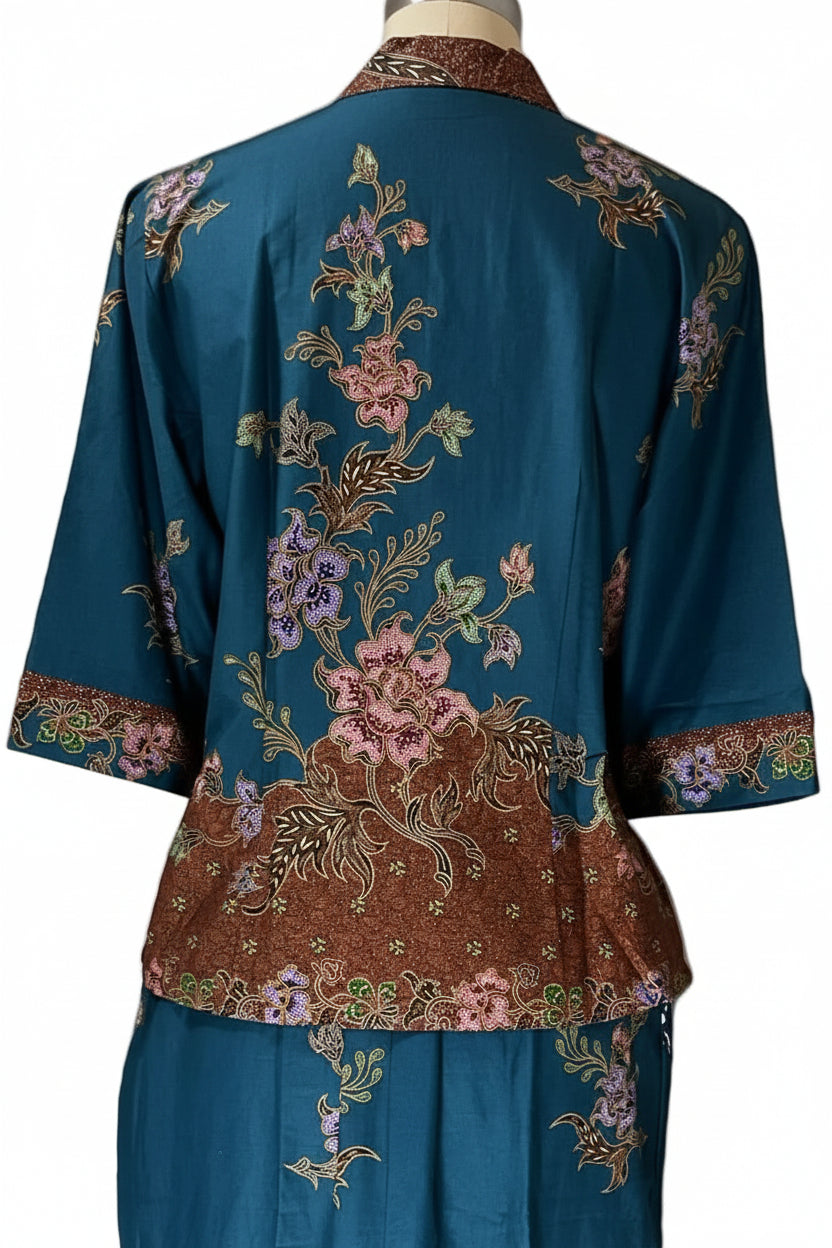 Ladies Kebaya Full Set LBT-XL-BLUE-KBY-A-777002