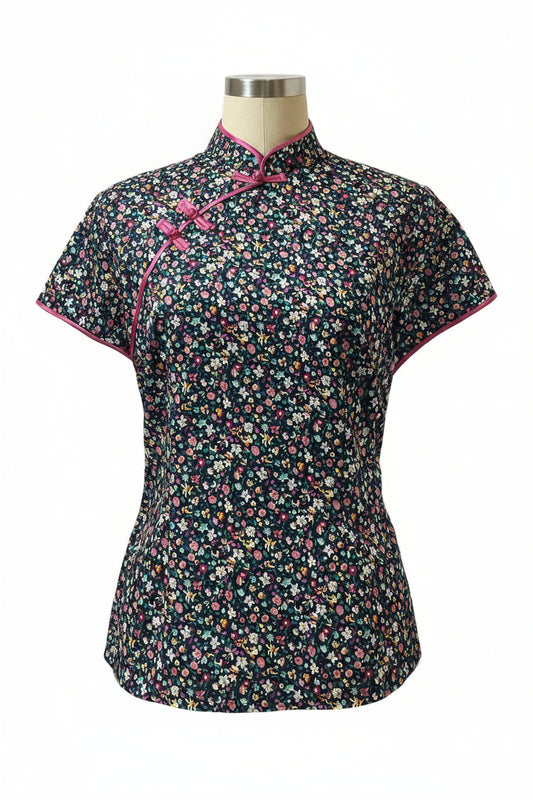 Ladies Batik Top LBT-L-PINK-R111008