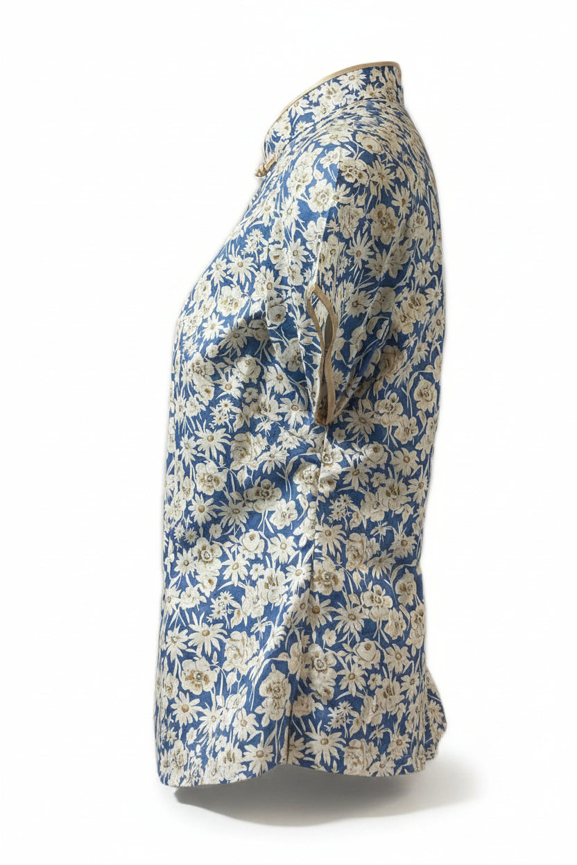 Ladies Batik Top LBT-S-BLUE-R1005