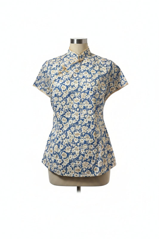 Ladies Batik Top LBT-L-BLUE-R111005