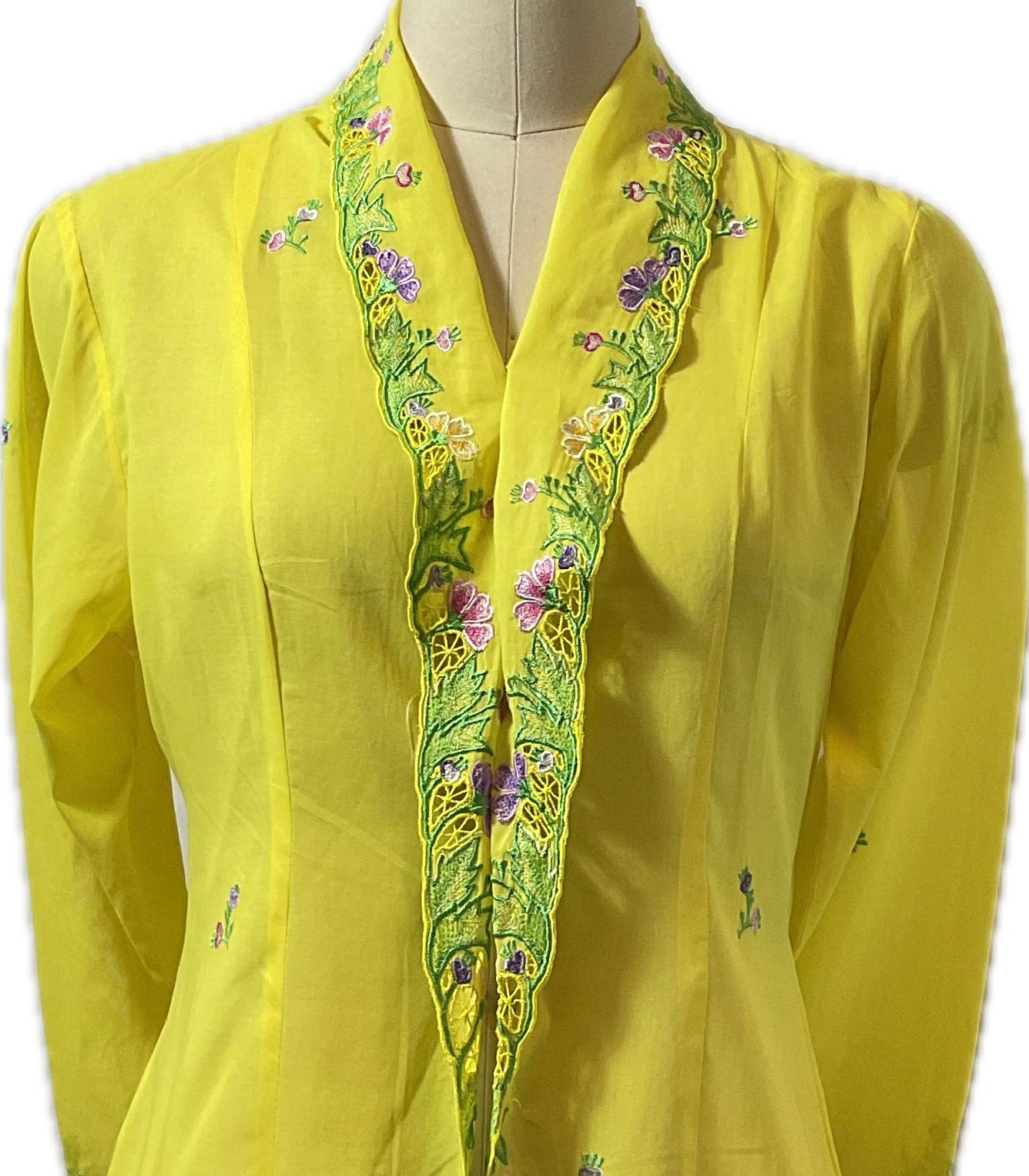 Standard Peranakan Top SPT-YELLOW-A6020/A66666020