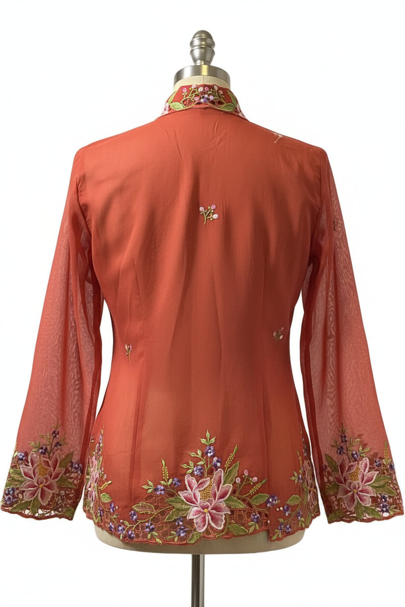 Standard Peranakan Top SPT-ORANGE-A6020/A66666020