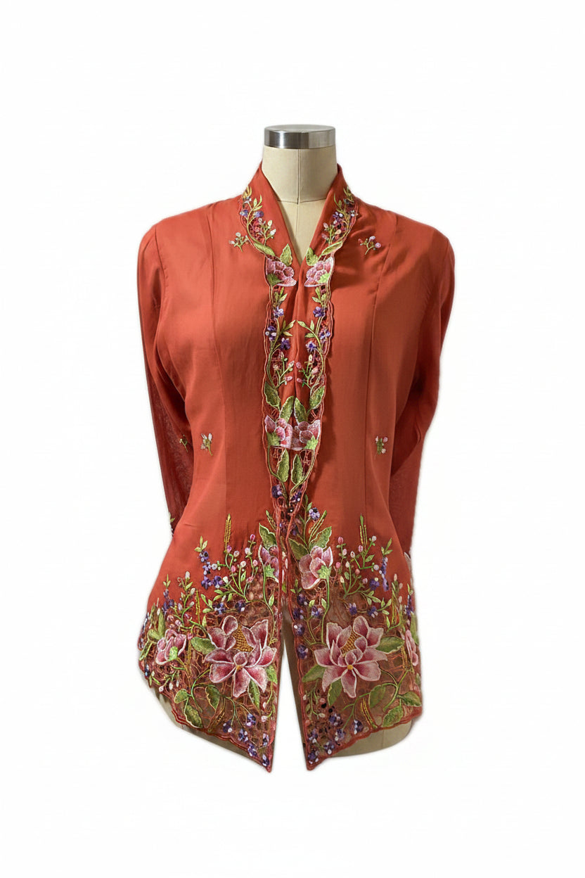 Standard Peranakan Top SPT-ORANGE-A6020/A66666020