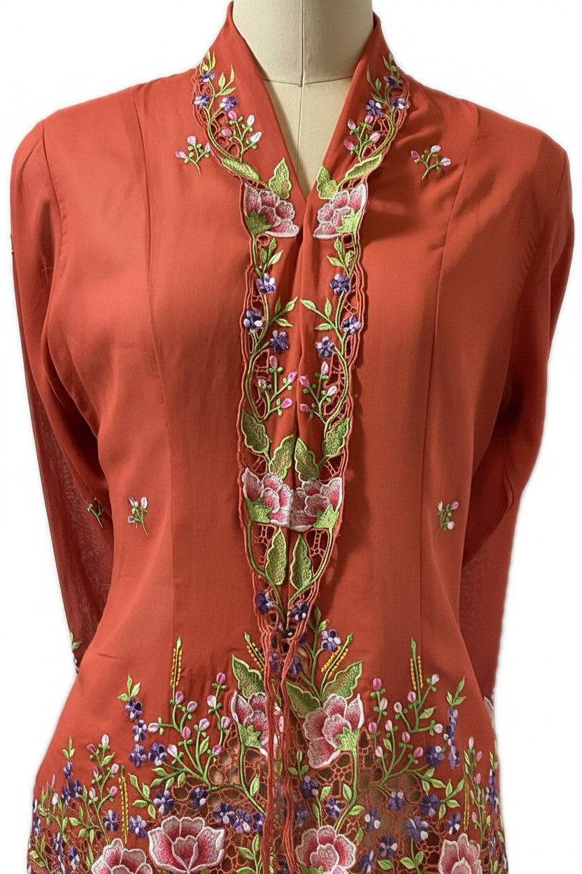 Standard Peranakan Top SPT-ORANGE-A6020/A66666020