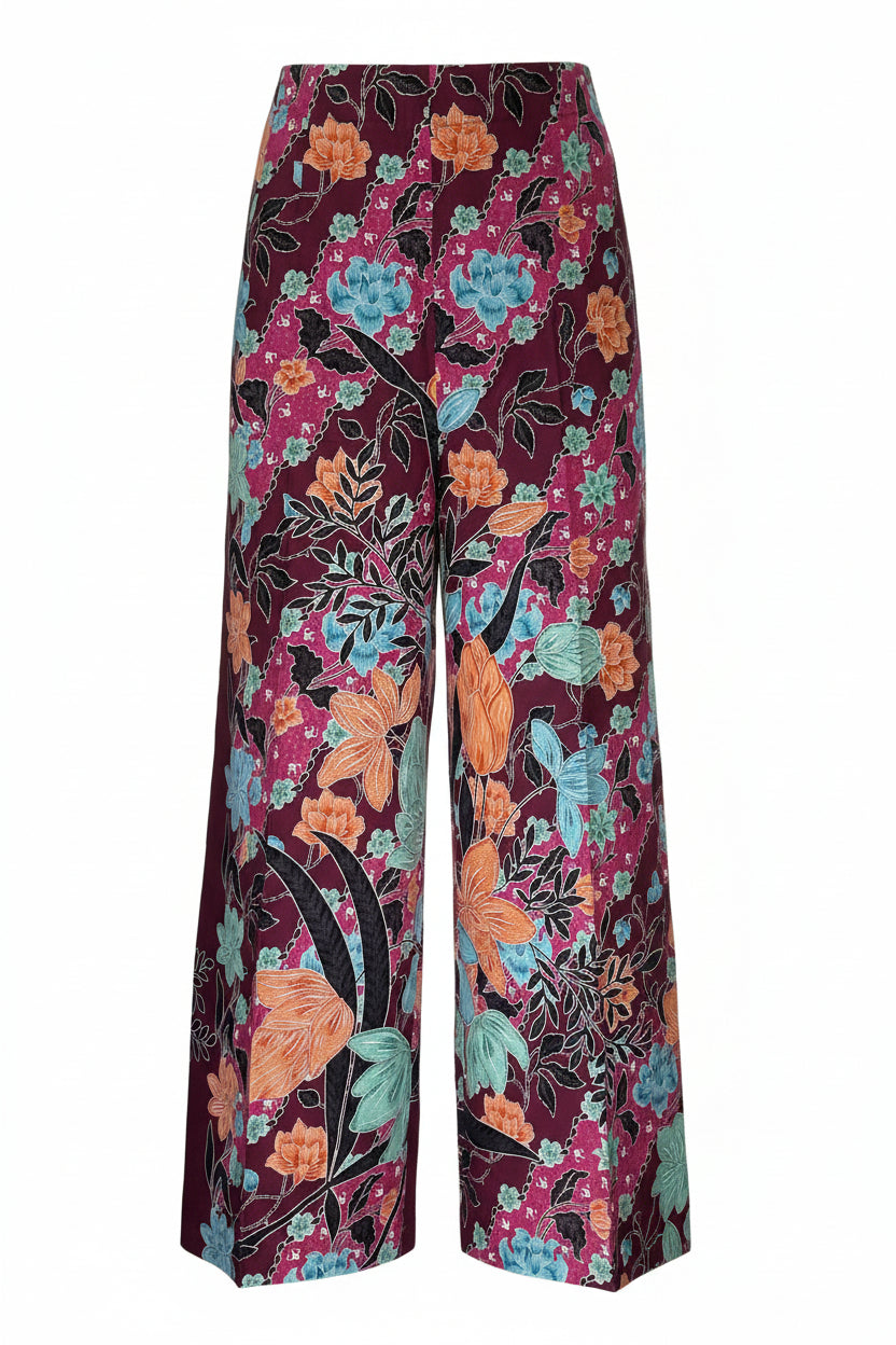 Ladies Batik Pants LBP-M-MAROON-55002