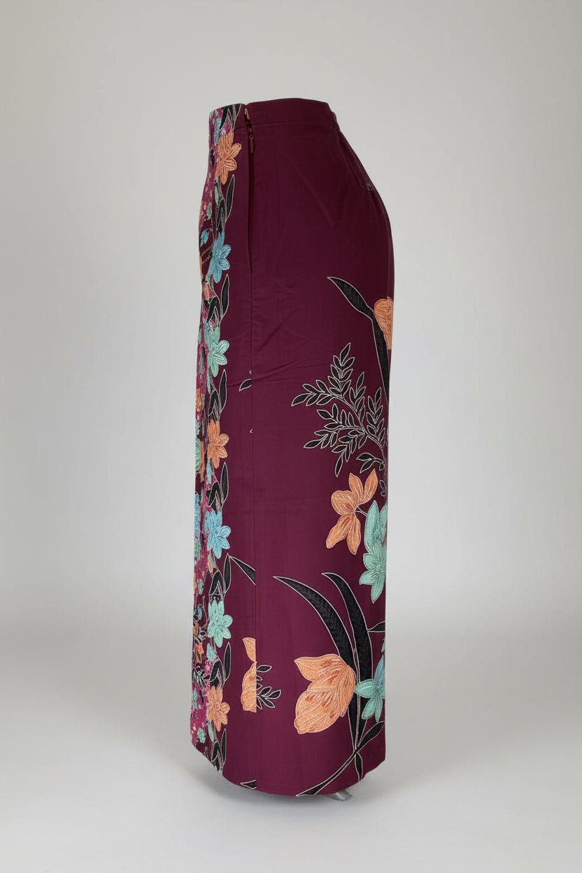 Ladies Batik Pants LBP-M-MAROON-55002