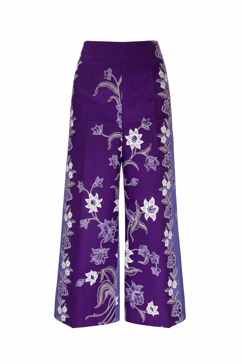 Ladies Batik Pants LBP-M-PURPLE-55003