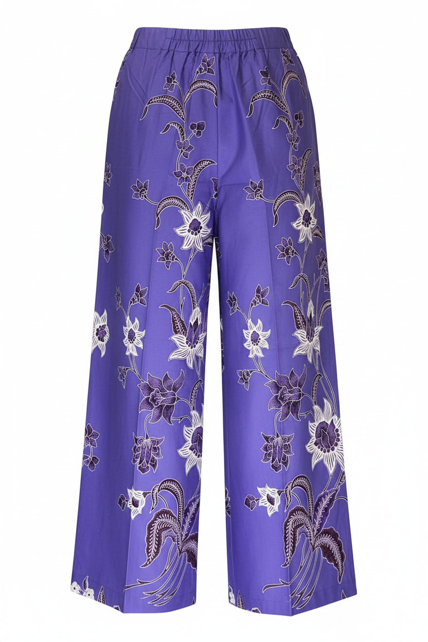 Ladies Batik Pants LBP-M-PURPLE-55003