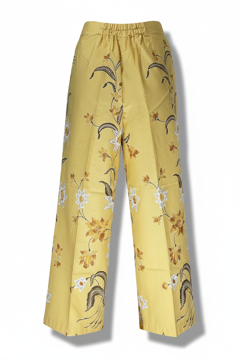 Ladies Batik Pants LBP-M-YELLOW-55004