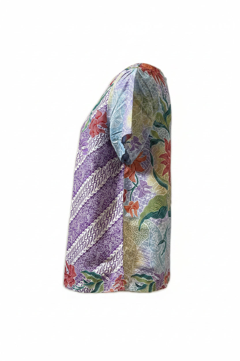 Ladies Batik Top LBT-L-PURPLE-AF111002