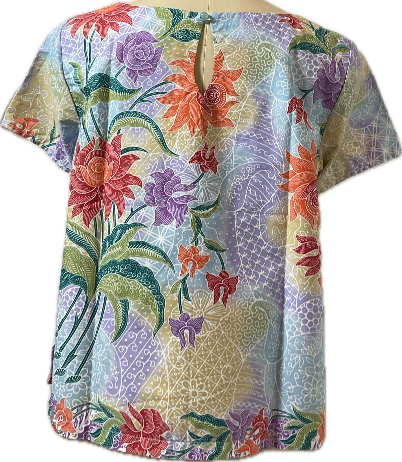 Ladies Batik Top LBT-L-PURPLE-AF111002