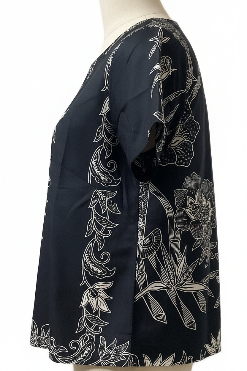 Ladies Batik Top LBT-L-BLACK-AF111003