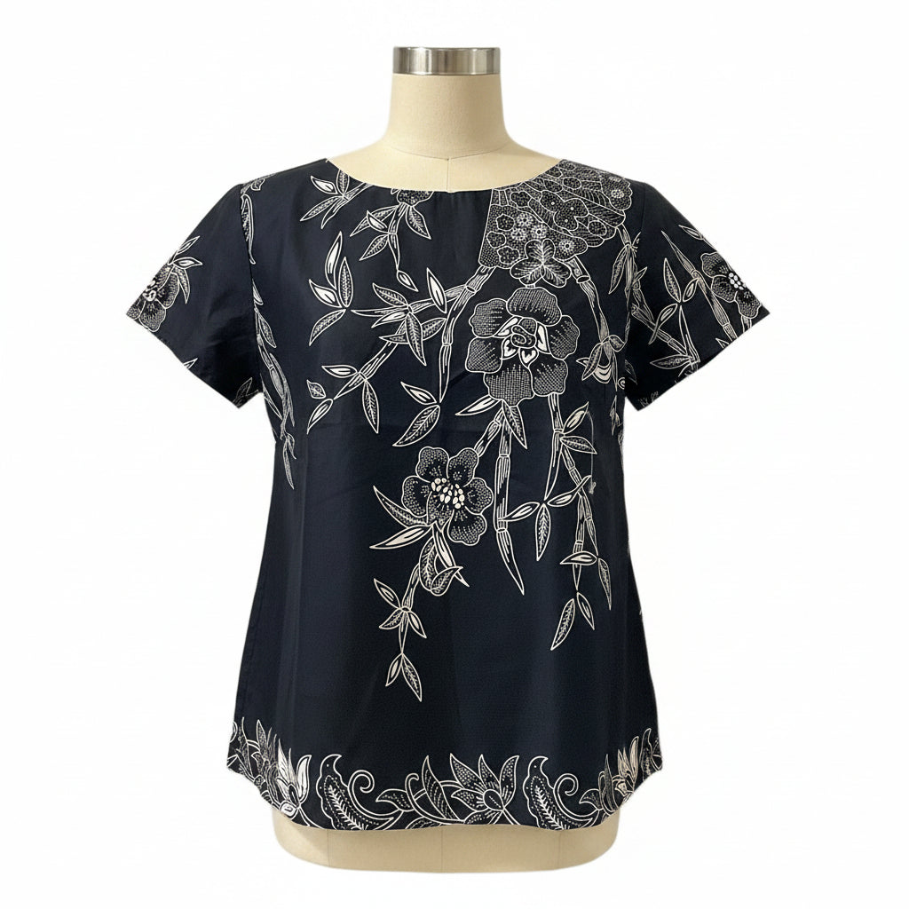Ladies Batik Top LBT-L-BLACK-AF111003