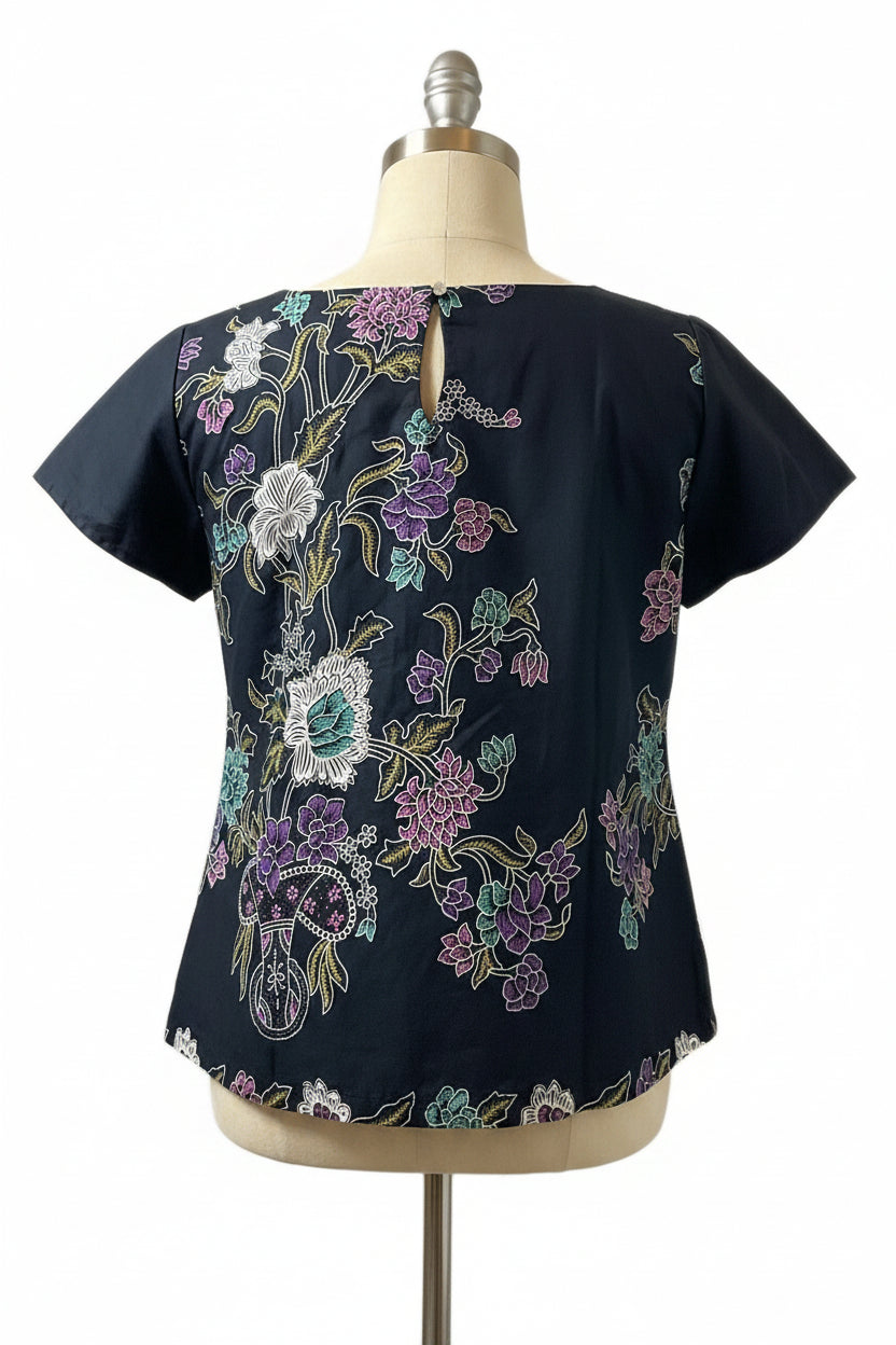 Ladies Batik Top LBT-M-BLUE-AF11001