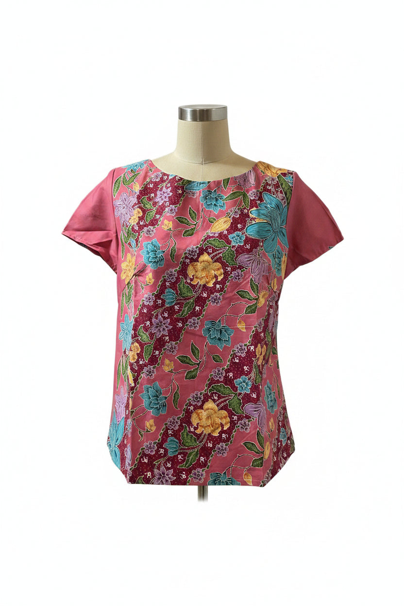 Ladies Batik Top LBT-M-PEACH-AF11002