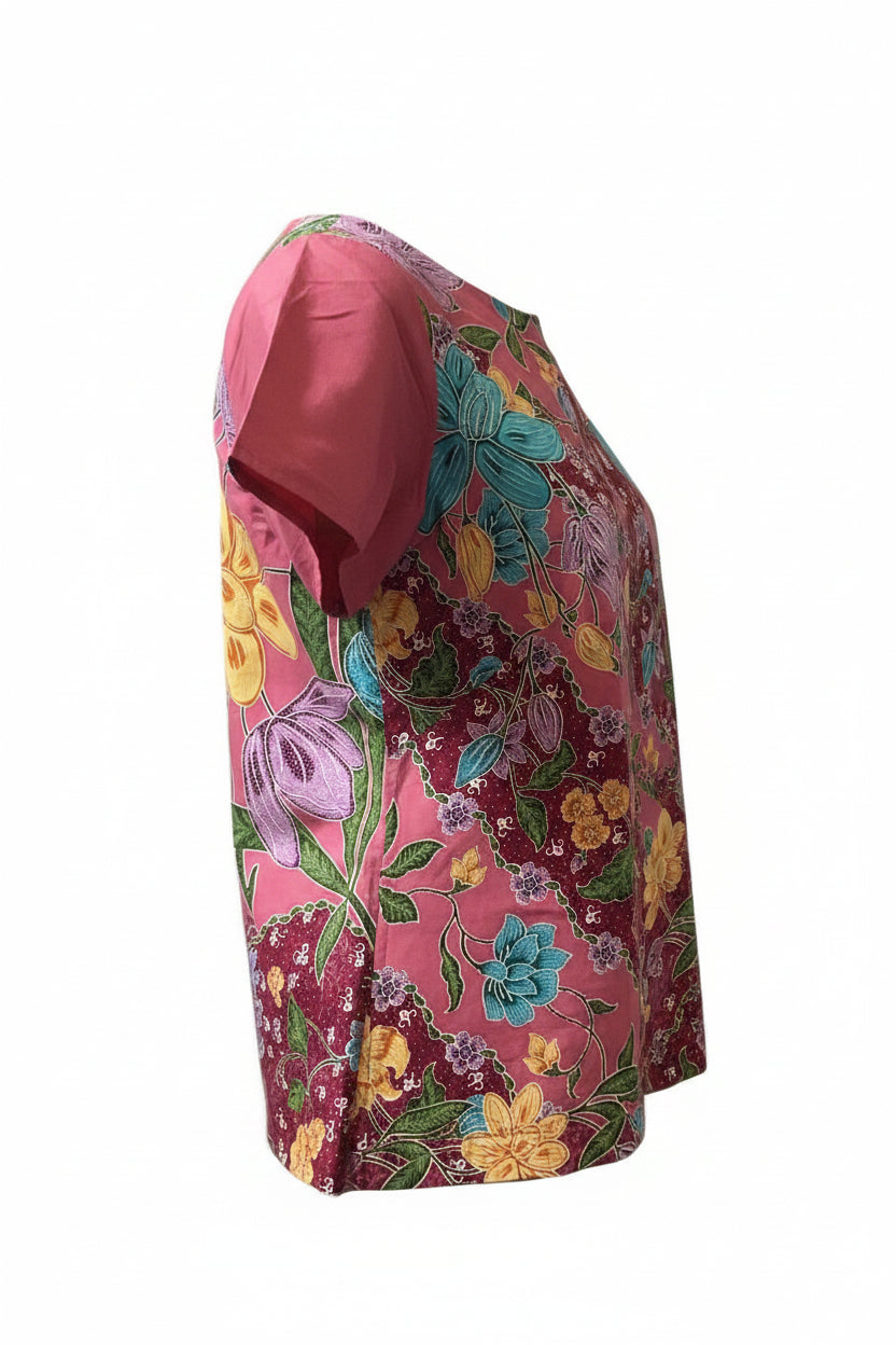 Ladies Batik Top LBT-M-PEACH-AF11002