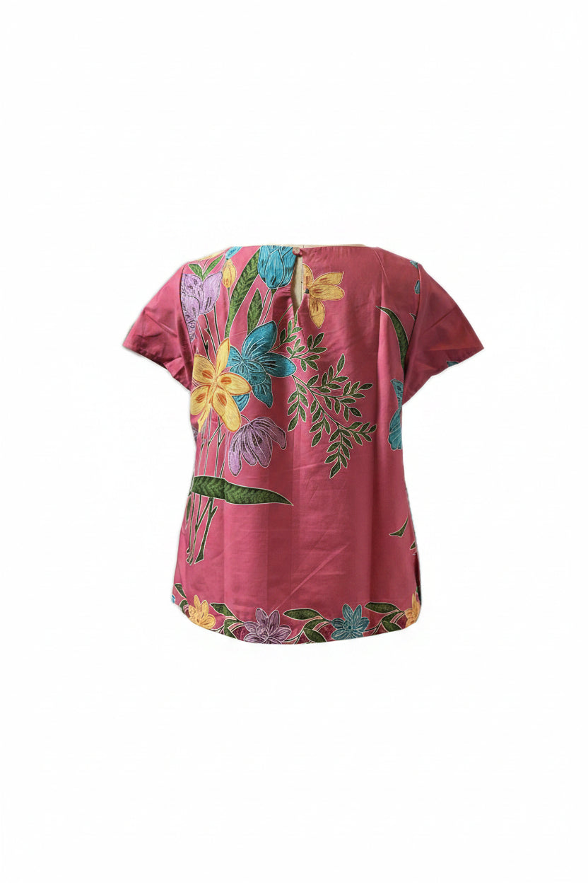 Ladies Batik Top LBT-M-PEACH-AF11002