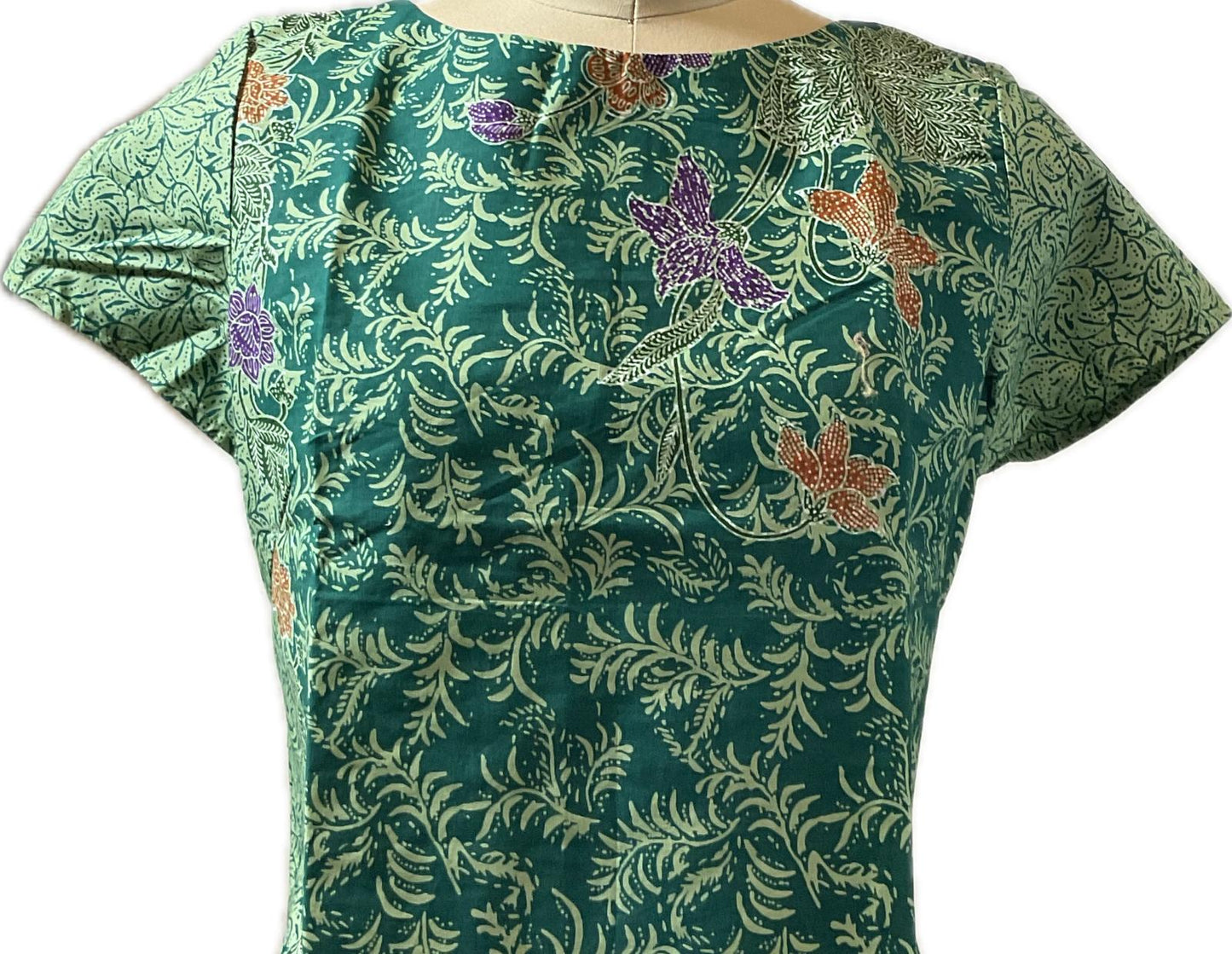 Ladies Batik Top LBT-M-GREEN-AF11003