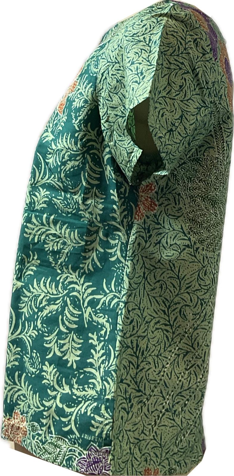 Ladies Batik Top LBT-M-GREEN-AF11003