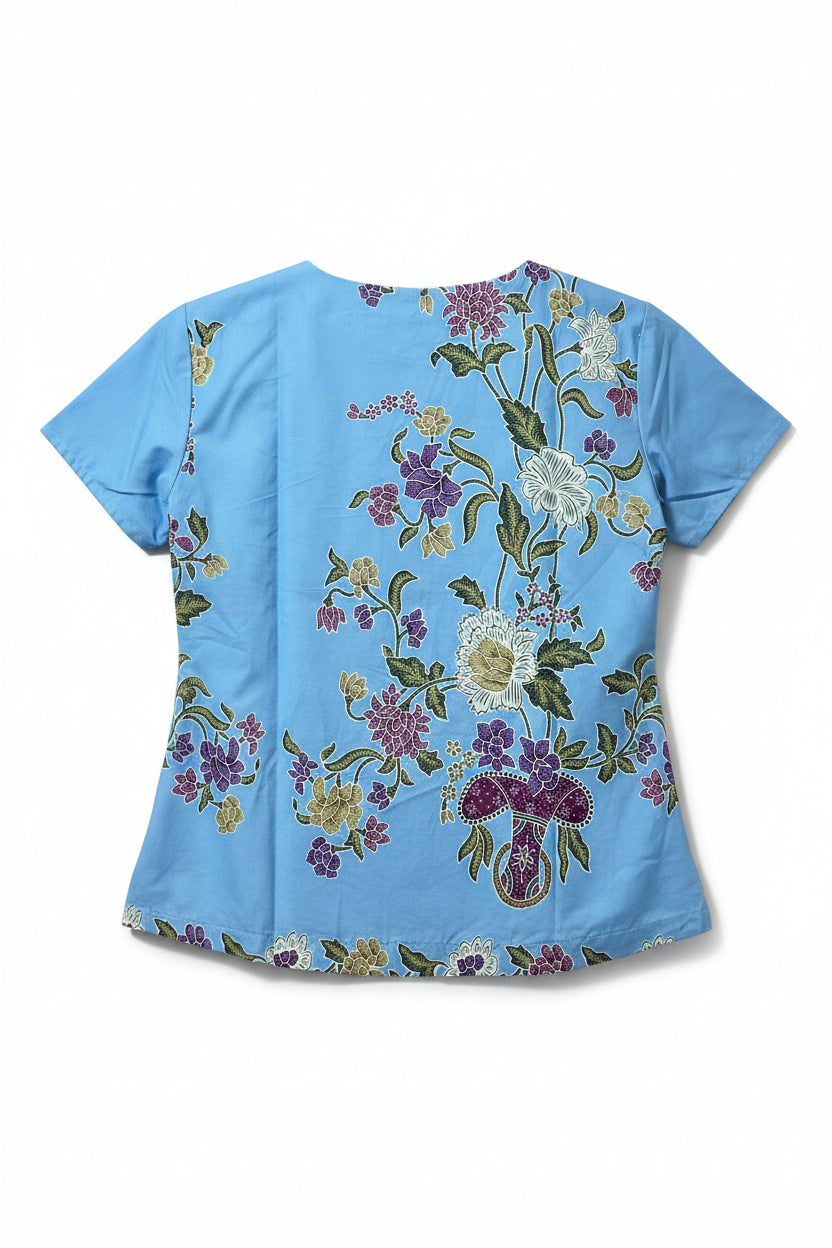 Ladies Batik Top LBT-M-BLUE-AF11004