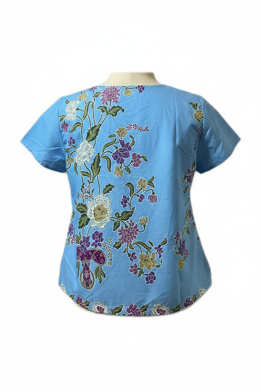 Ladies Batik Top LBT-XL-BLUE-AF1111001