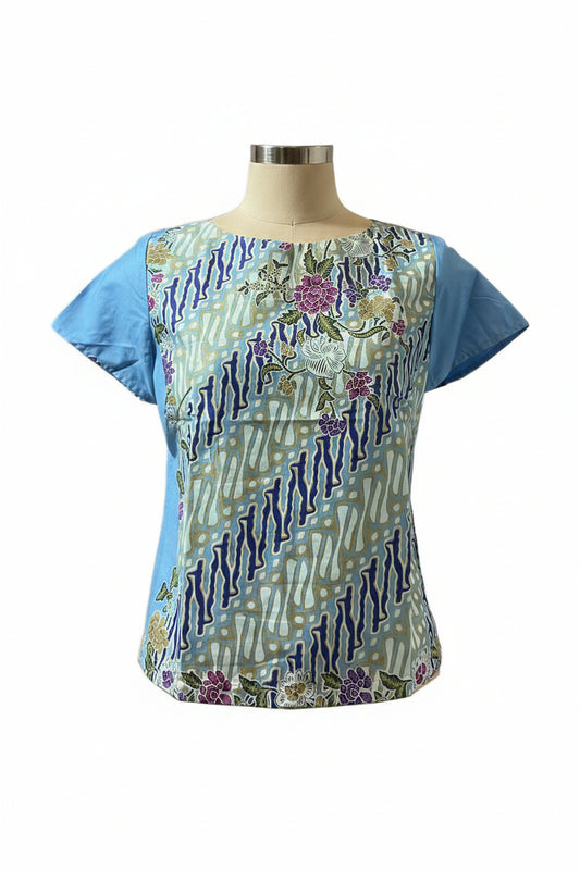 Ladies Batik Top LBT-M-BLUE-AF11004