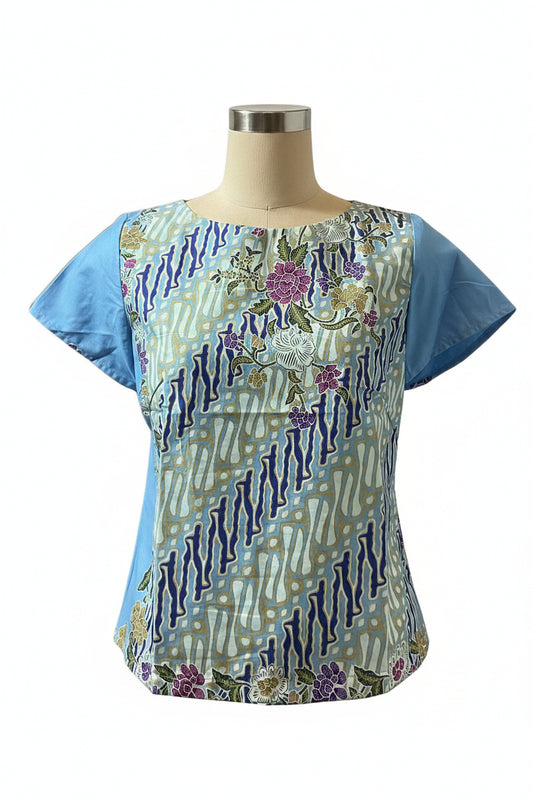 Ladies Batik Top LBT-XL-BLUE-AF1111001