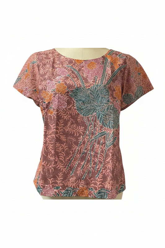 Ladies Batik Top LBT-XL-BROWN-AF1111002