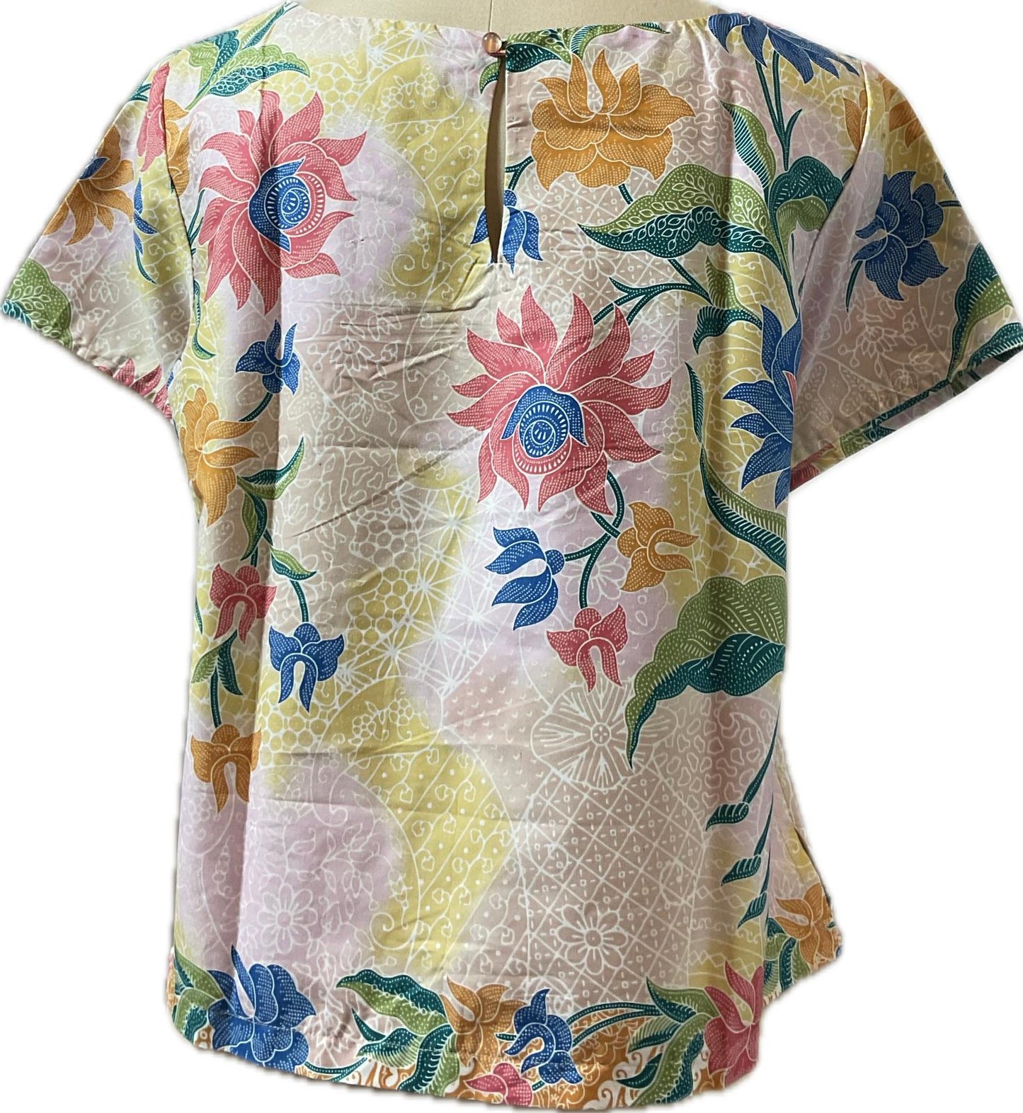 Ladies Batik Top LBT-XL-YELLOW-AF1111003