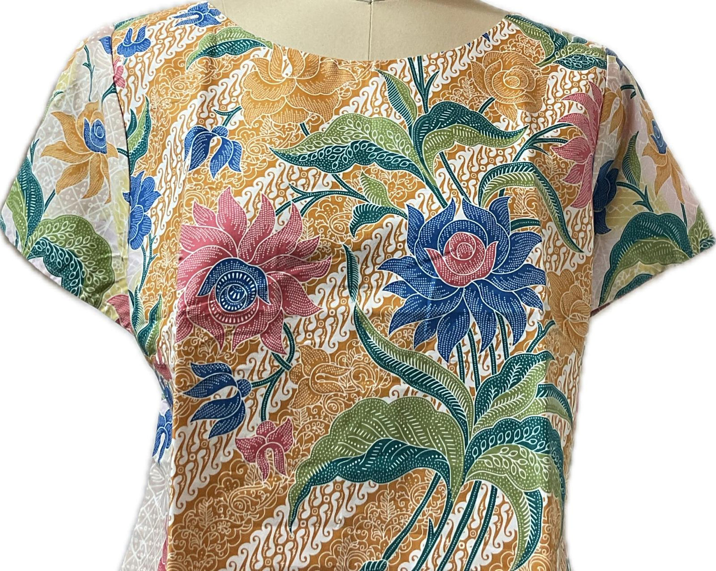 Ladies Batik Top LBT-XL-YELLOW-AF1111003