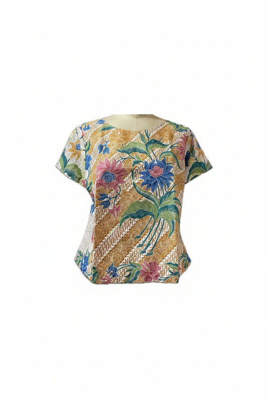 Ladies Batik Top LBT-XL-YELLOW-AF1111003