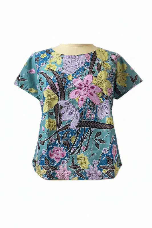 Ladies Batik Top LBT-XL-BLUE-AF1111004