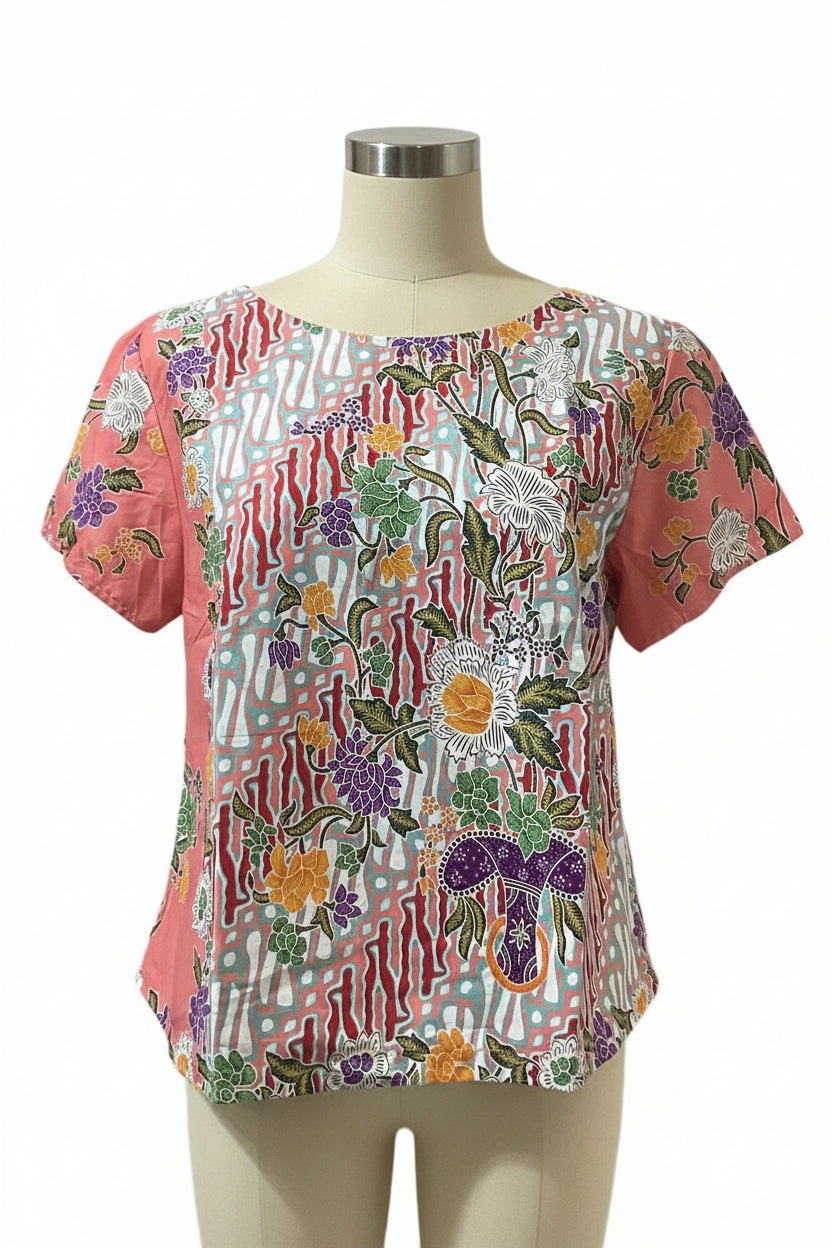 Ladies Batik Top LBT-XXL-PEACH-AF11111002