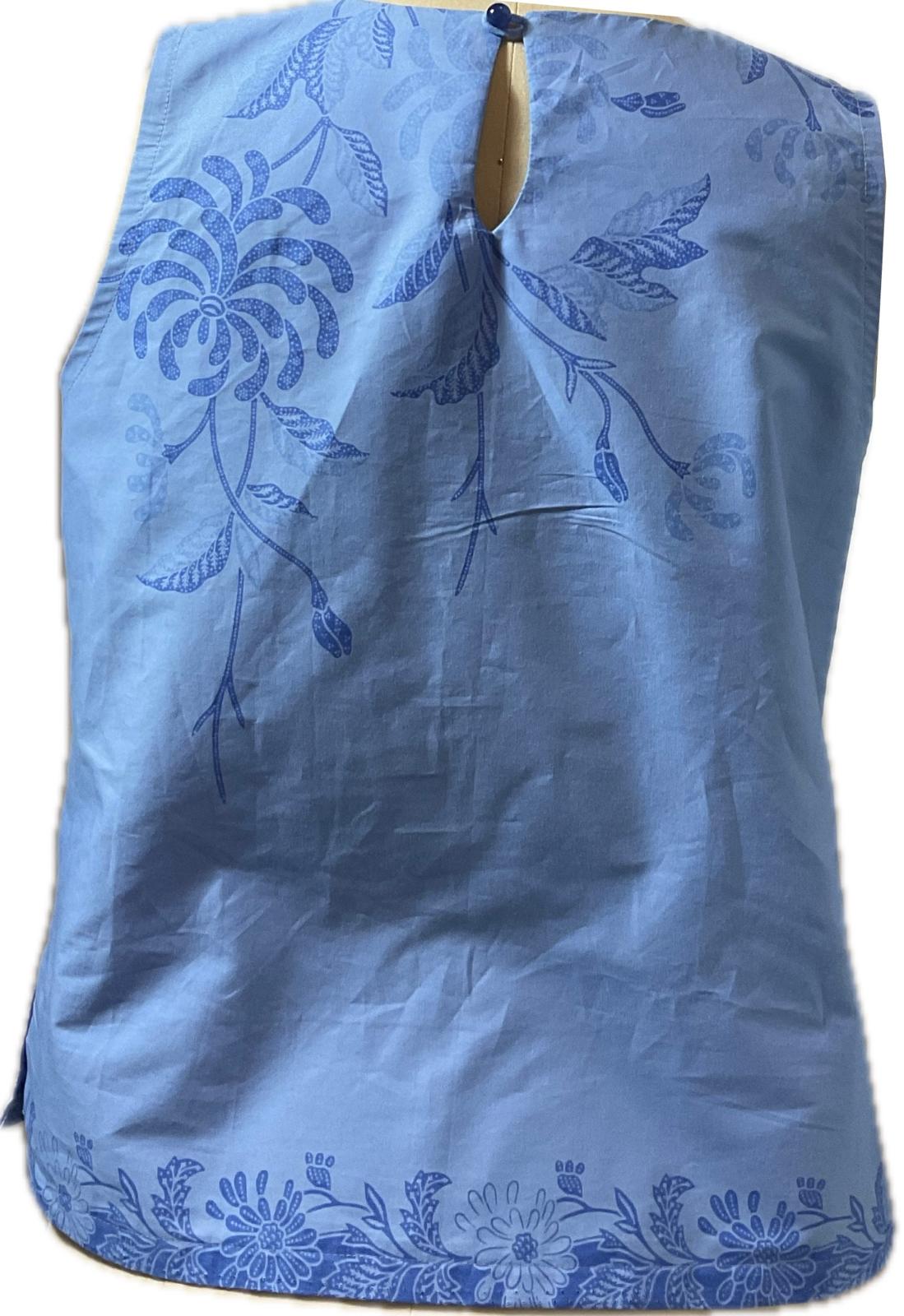 Ladies Batik Top LBT-M-BLUE-L110010