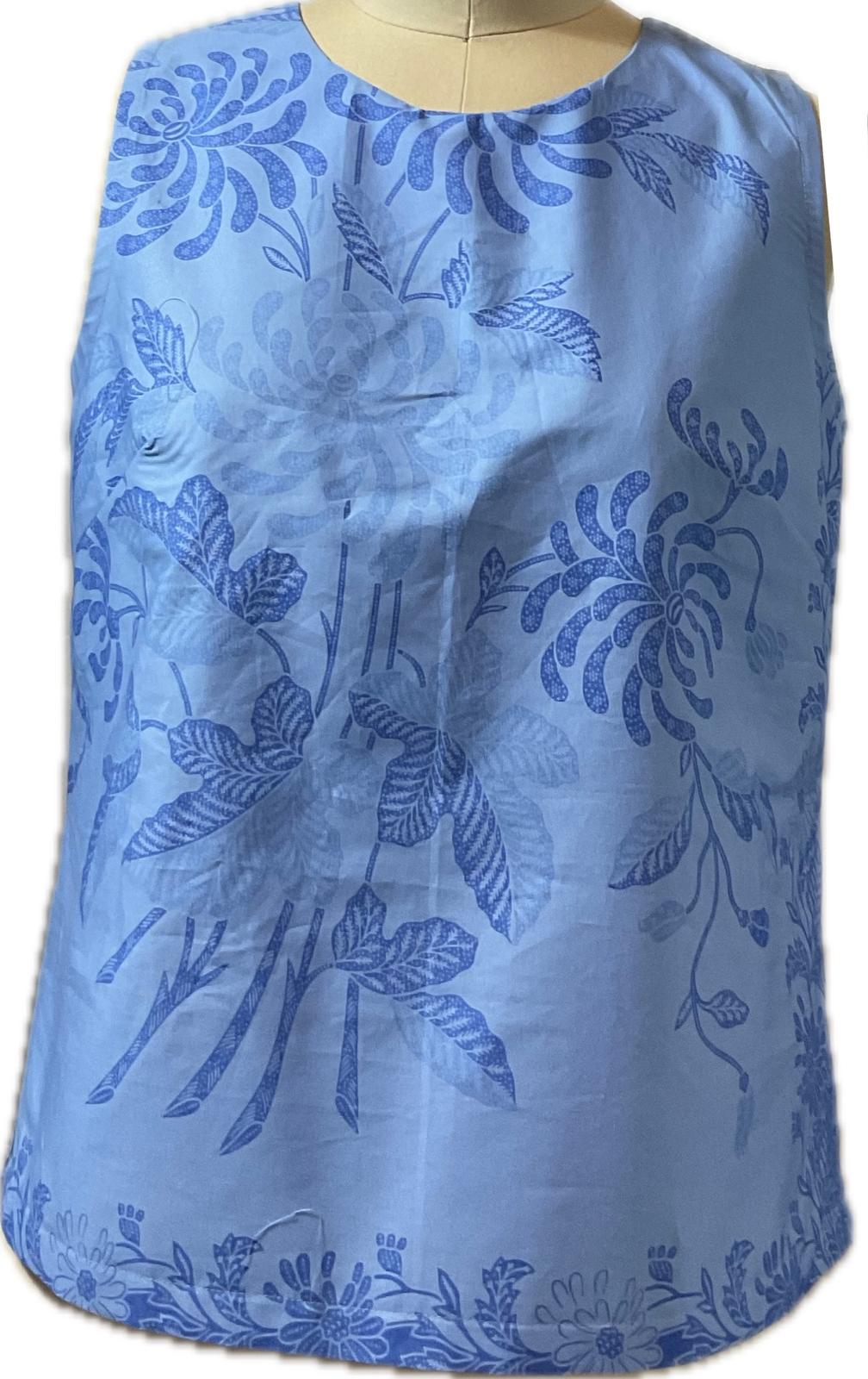 Ladies Batik Top LBT-M-BLUE-L110010