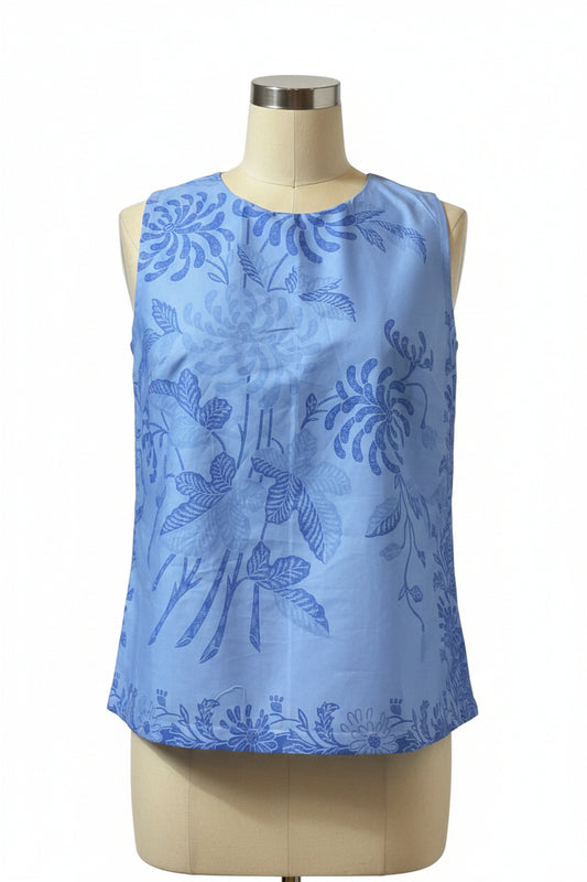 Ladies Batik Top LBT-M-BLUE-L110010