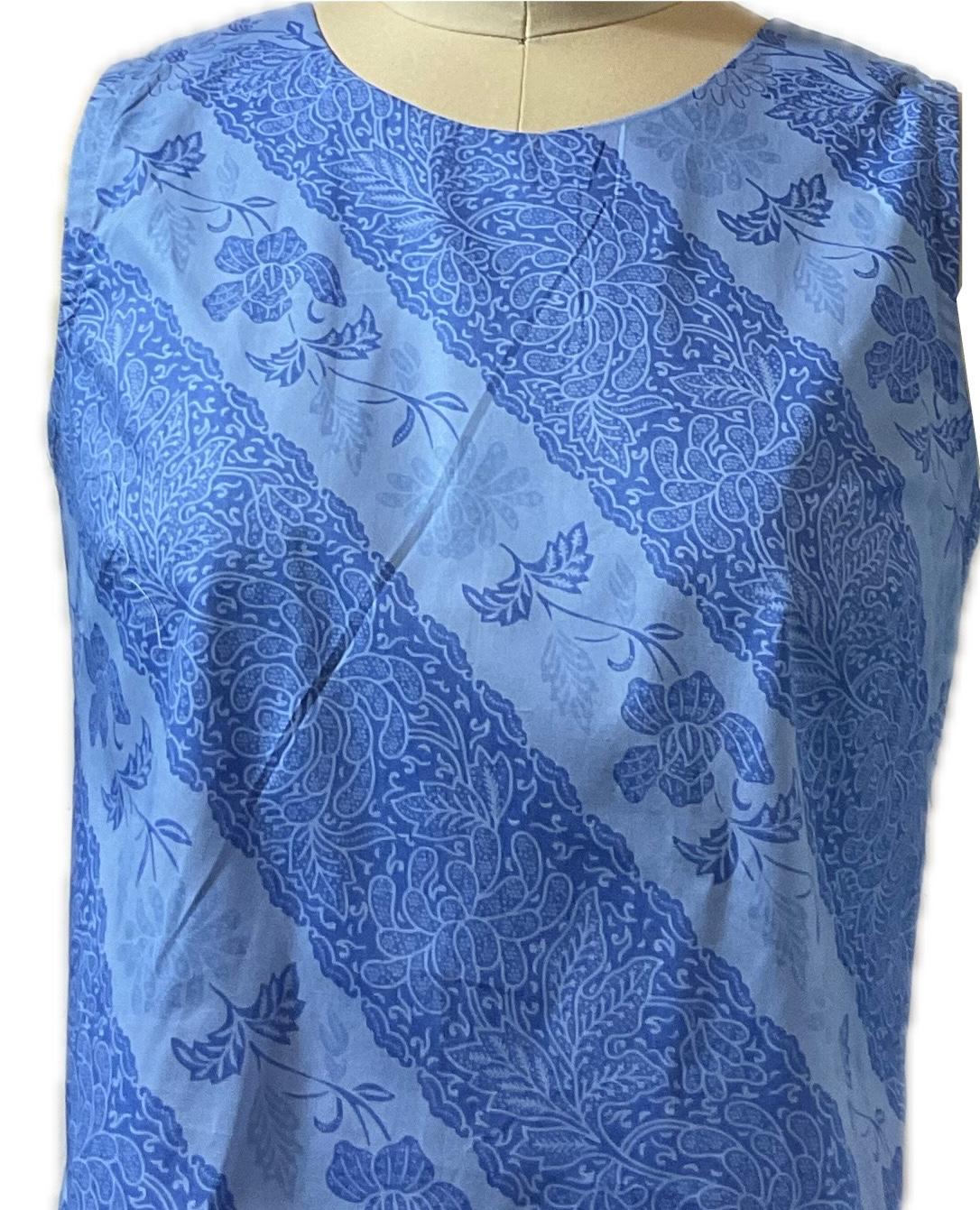 Ladies Batik Top LBT-S-BLUE-L1002