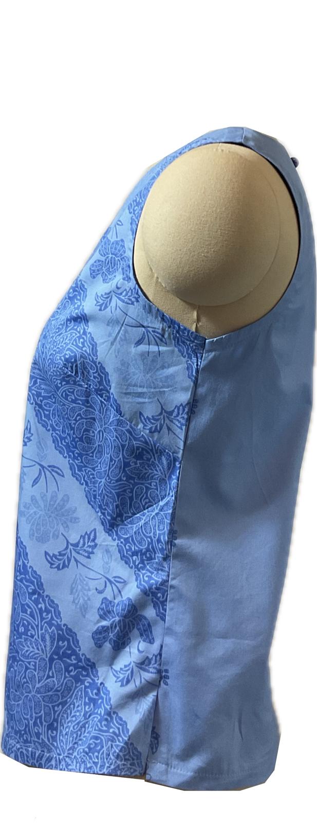 Ladies Batik Top LBT-S-BLUE-L1002