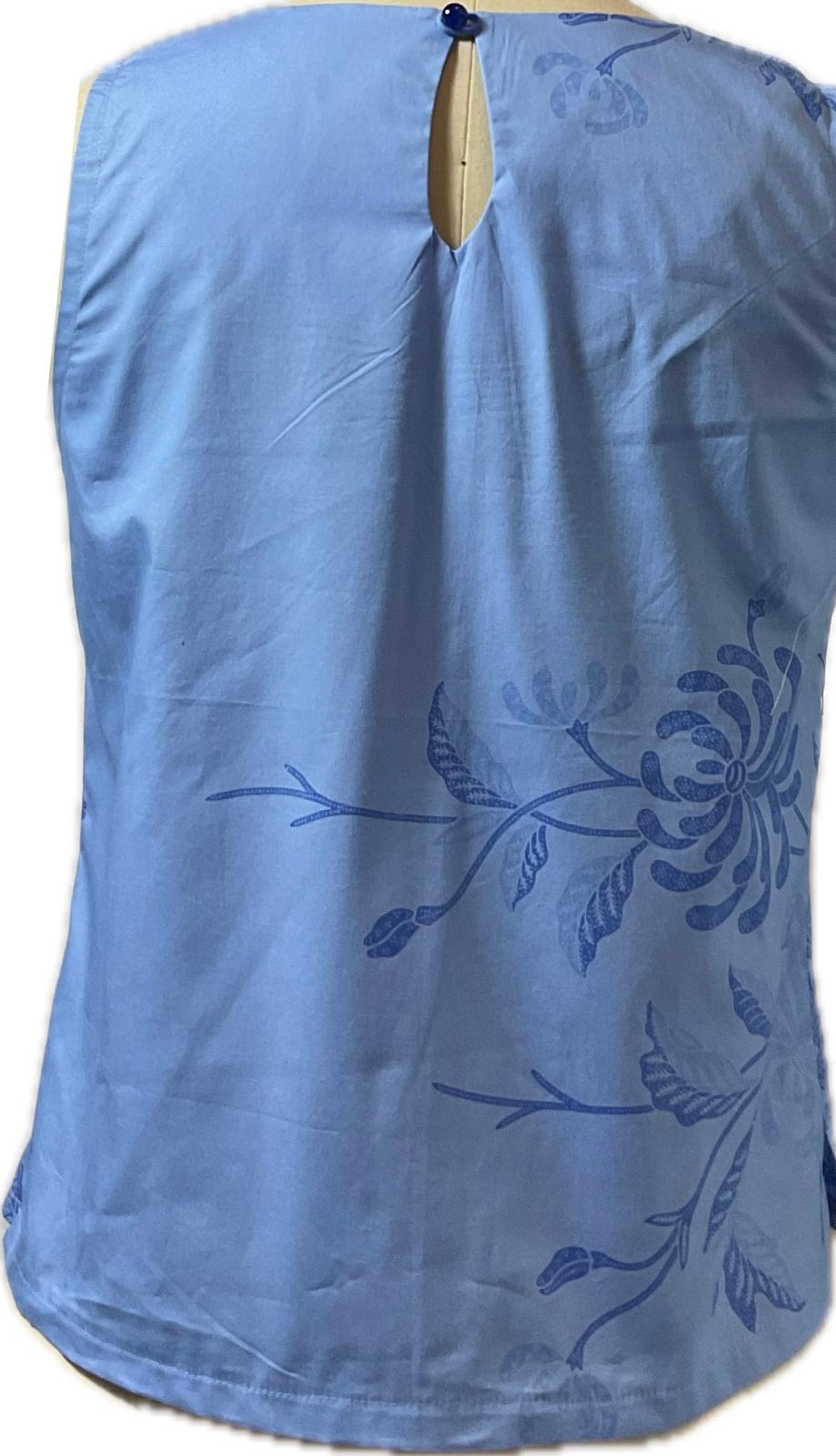 Ladies Batik Top LBT-S-BLUE-L1002