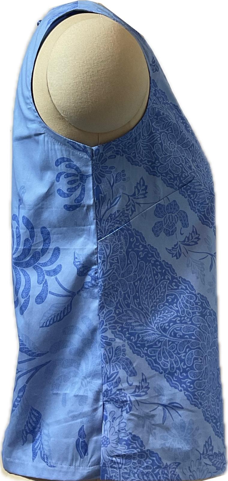 Ladies Batik Top LBT-S-BLUE-L1002