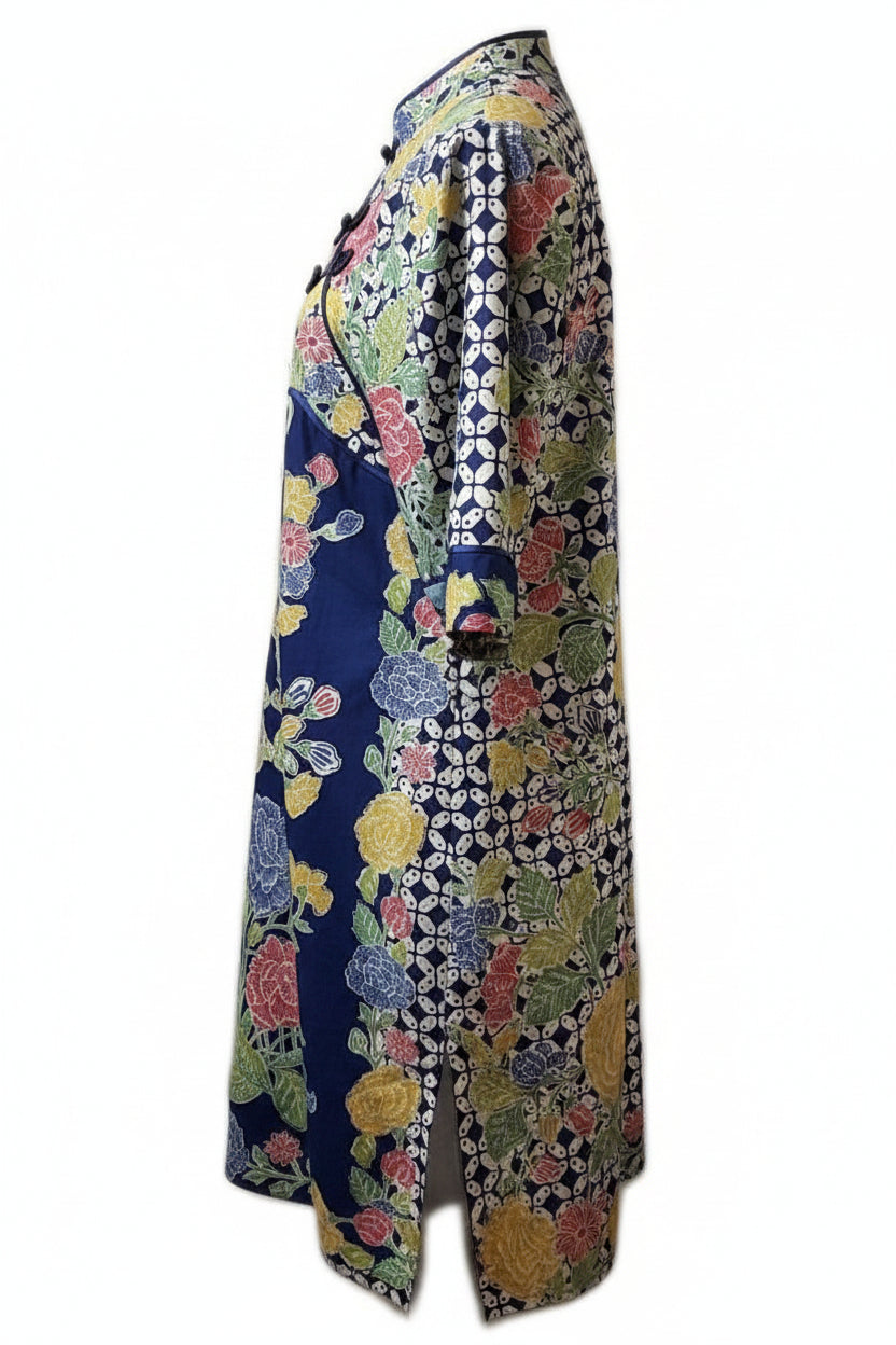 Batik Cheongsam BCS-XXXL-BLUE-A-444444001