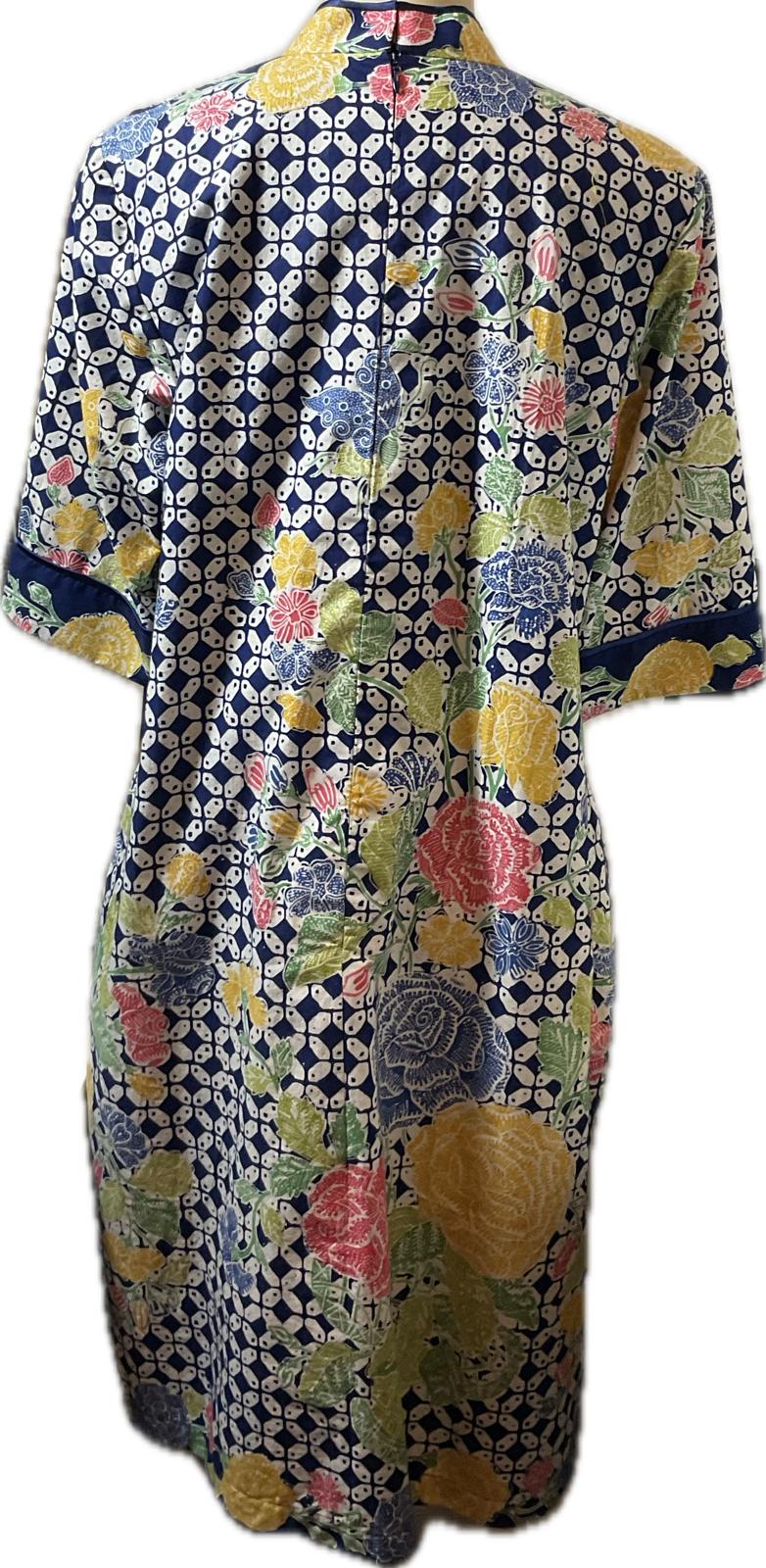 Batik Cheongsam BCS-XXXL-BLUE-A-444444001