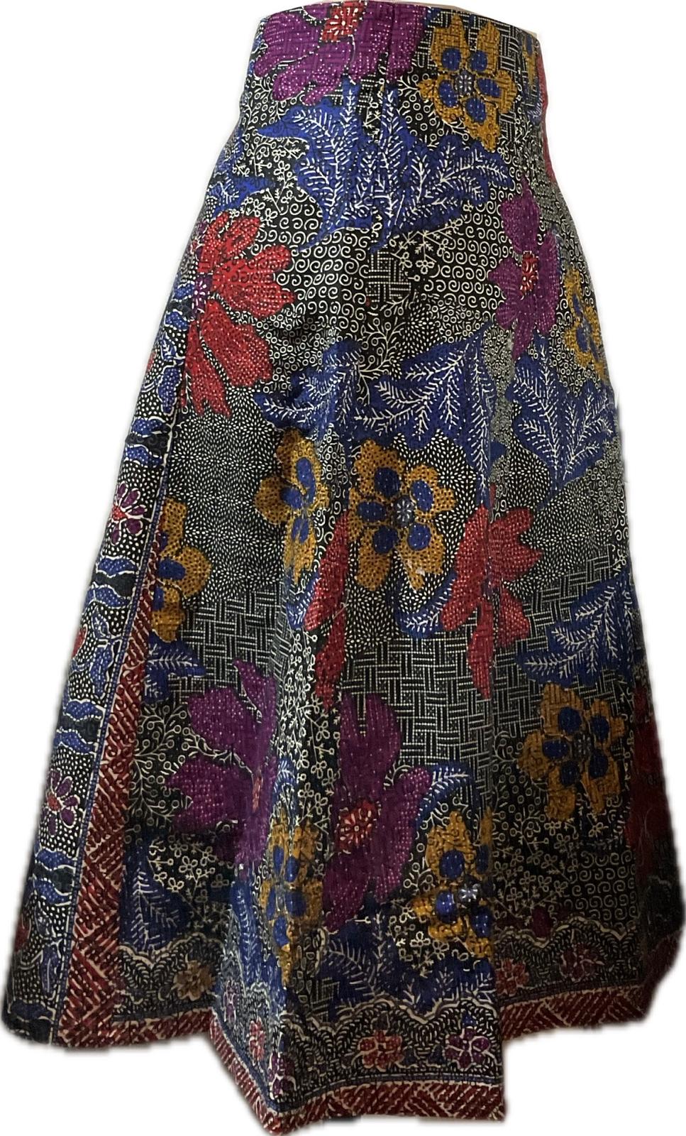 Ladies Batik Skirt LBLS-L-GREY-A12-111004