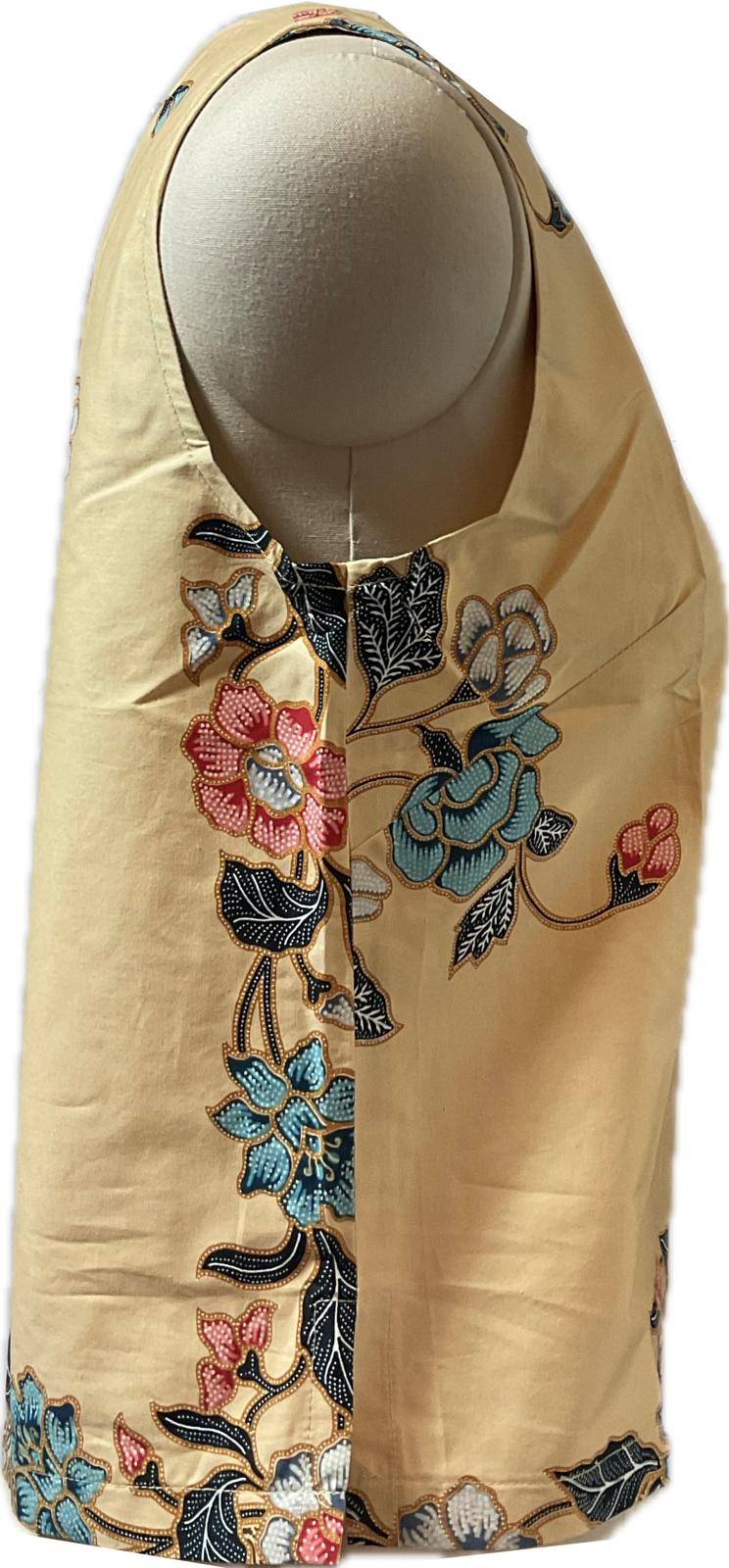 Ladies Batik Top LBT-M-YELLOW-L110013