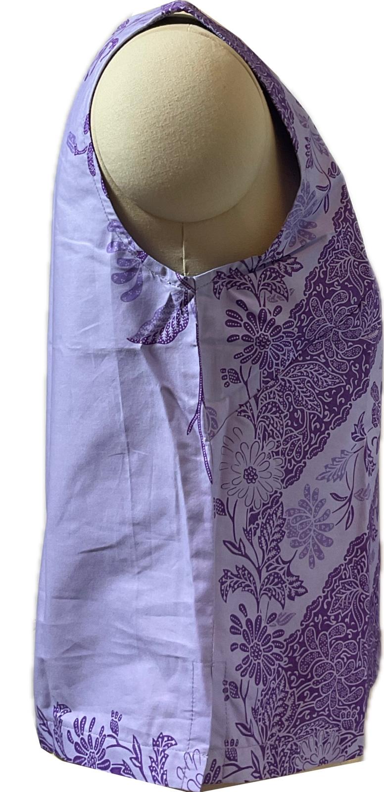 Ladies Batik Top LBT-M-PURPLE-L110011