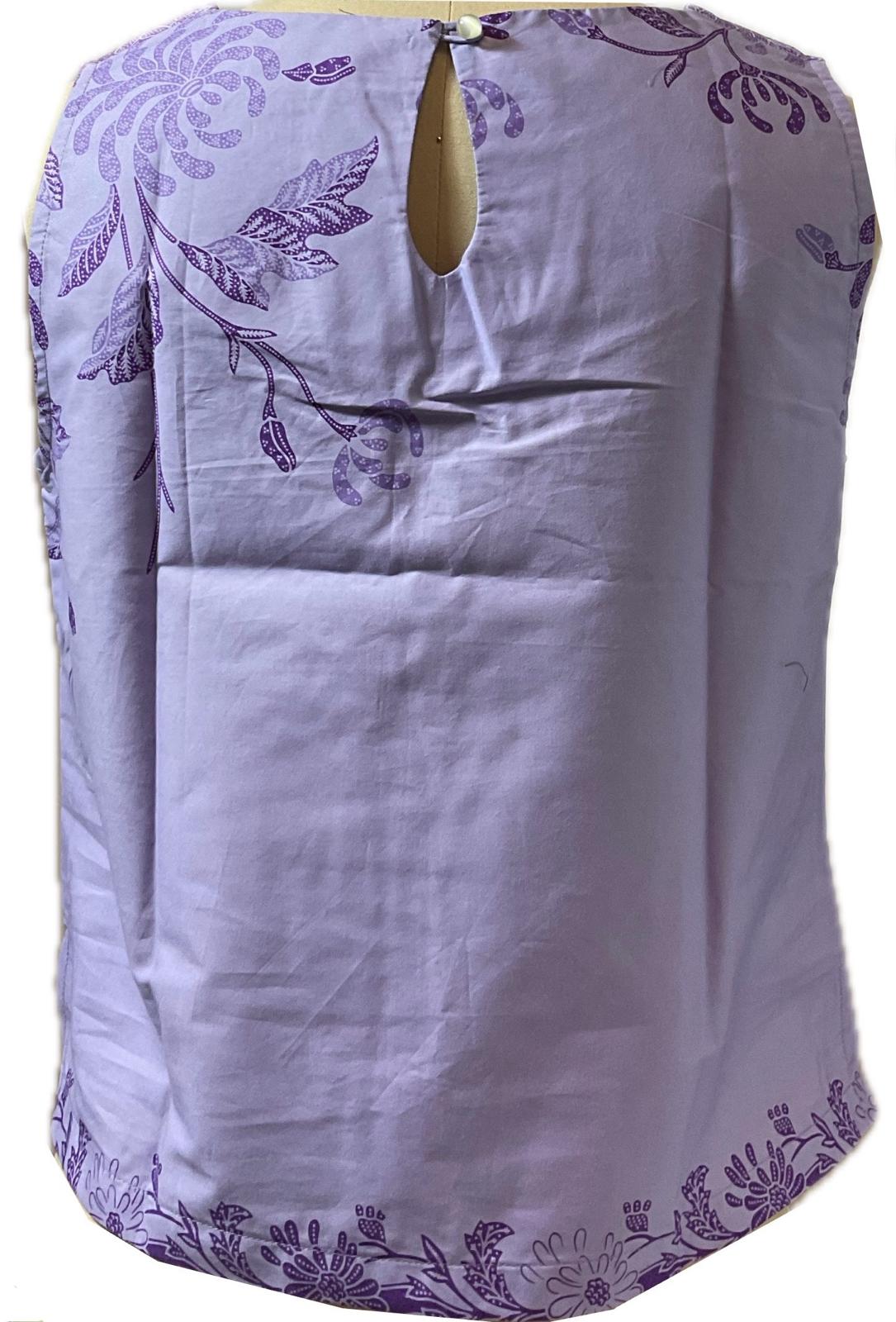 Ladies Batik Top LBT-M-PURPLE-L110011