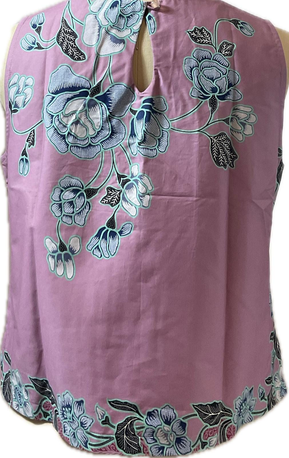 Ladies Batik Top LBT-M-PURPLE-L110016