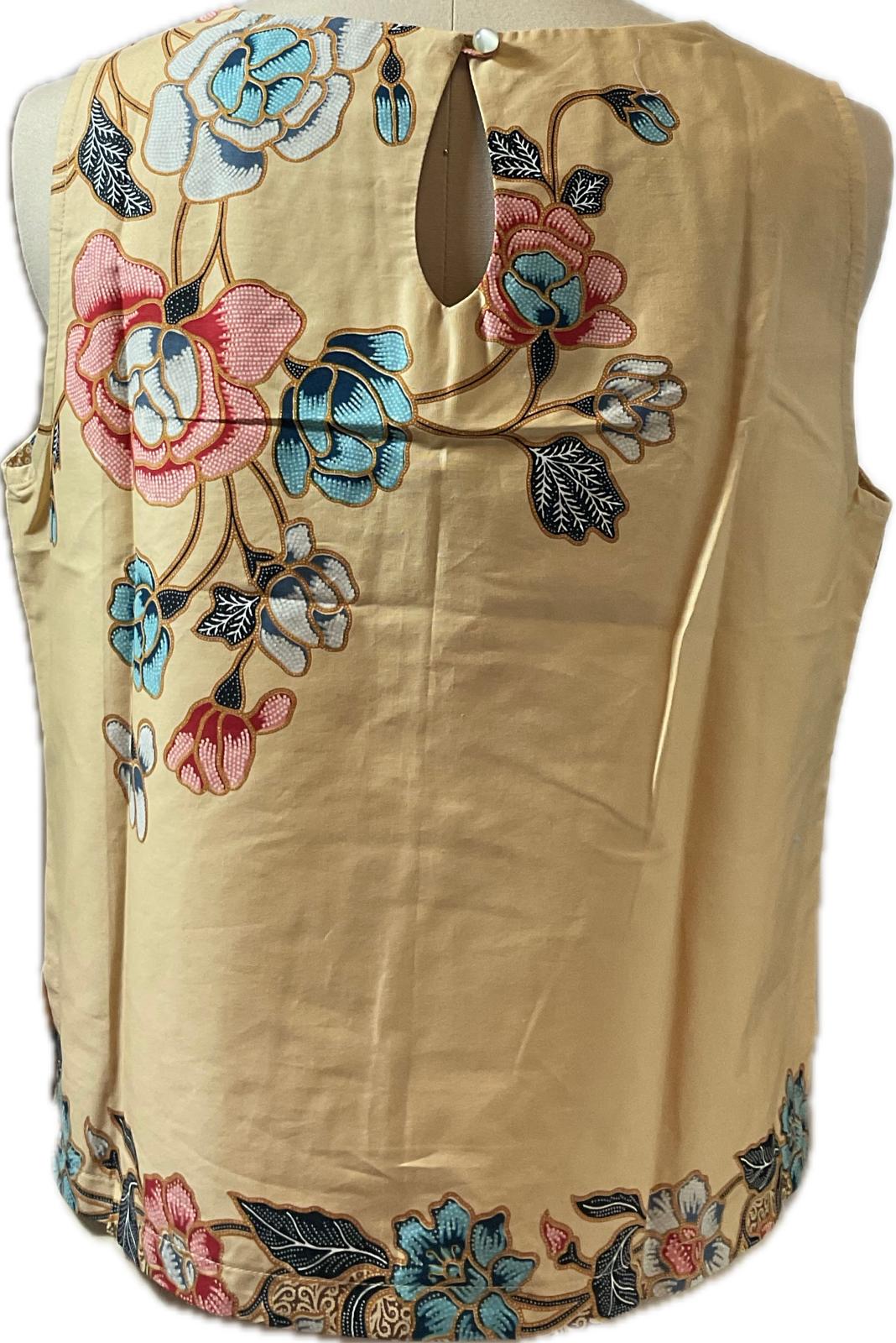Ladies Batik Top LBT-L-YELLOW-L1110006