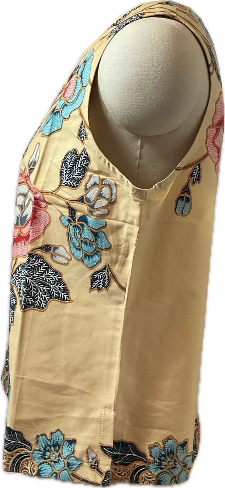 Ladies Batik Top LBT-L-YELLOW-L1110006