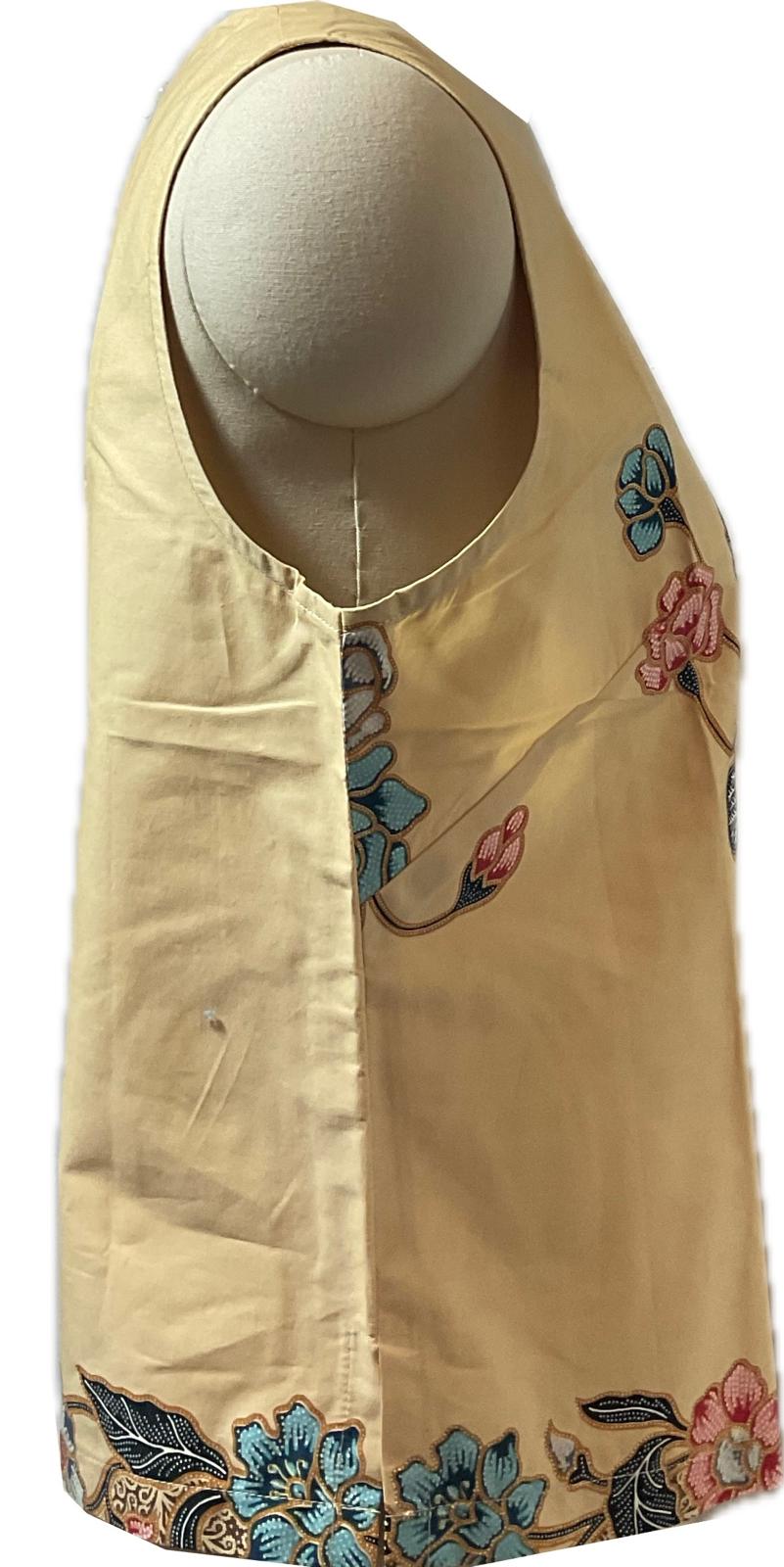 Ladies Batik Top LBT-L-YELLOW-L1110006